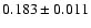 $0.183 \pm 0.011$