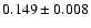 $0.149 \pm 0.008$