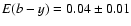 $E(b-y) = 0.04 \pm 0.01$