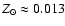 $Z_{\odot} \approx 0.013$