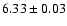 $ 6.33 \pm 0.03$