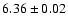 $ 6.36 \pm 0.02$