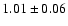 $ 1.01 \pm 0.06$