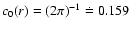 $c_0(r)=(2\pi)^{-1}\doteq0.159$