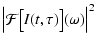 $\displaystyle \Big\vert\mathcal{F}\big[I(t,\tau)\big](\omega)\Big\vert^2$