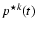 $p^{\star k}(t)$