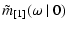 $\displaystyle \tilde{m}_{[1]}(\omega~\vert~0)$