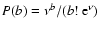 $P(b)=\nu^b/(b!~{\rm e}^\nu)$