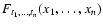 $F_{t_1,\dots,t_n}(x_1,\dots,x_n)$