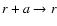 $r+a \rightarrow r$