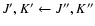$J',K' \leftarrow J'',K''$