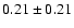 $0.21\pm0.21$