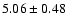 $5.06\pm0.48$