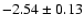 $-2.54\pm0.13$