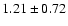 $1.21\pm0.72$