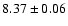 $8.37\pm0.06$