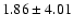 $1.86\pm4.01$