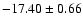 $-17.40\pm0.66$