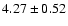 $4.27\pm0.52$
