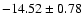 $-14.52\pm0.78$
