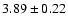 $3.89\pm0.22$