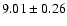 $9.01\pm0.26$