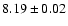 $8.19\pm0.02$
