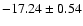 $-17.24\pm0.54$