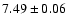 $7.49\pm0.06$