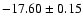 $-17.60\pm0.15$