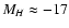 $M_{H}\approx-17$