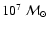 $10^{7}~\mathcal{M}_{\odot}$