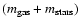 $(m_{{\rm gas}}+m_{{\rm stars}})$