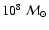 $10^{8}~\mathcal{M}_{\odot}$
