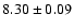 $8.30\pm0.09$