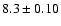 $8.3\pm0.10$