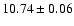 $10.74\pm0.06$