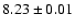 $8.23\pm0.01$