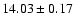 $14.03\pm0.17$