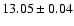 $13.05\pm0.04$