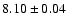 $8.10\pm0.04$