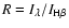 $R=I_{\lambda}/I_{{\rm H}\beta}$