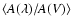 $\langle A(\lambda)/A(V) \rangle$
