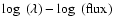 $\log~(\lambda)-\log~({\rm flux)}$