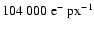 $104~000~{\rm
e^{-}~px^{-1}}$