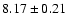 $8.17\pm0.21$