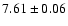 $7.61\pm0.06$