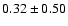 $0.32\pm0.50$