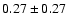 $0.27\pm0.27$