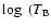 $\log~(T_{\rm B}$